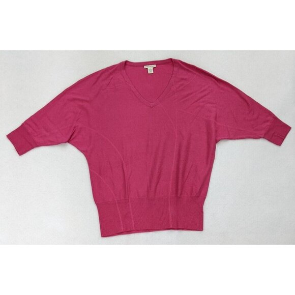 Spring & Mercer Women's Sweater Size L Pink Dolman 3/4 Sleeve - Picture 2 of 13